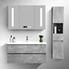 Modern basin mirrored vanity combo wall hung bathroom cabinet