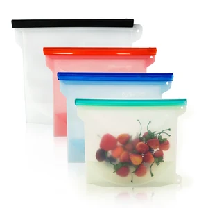 Image of Fashion Reusable Silicone Food Storage Bag Freshness Set