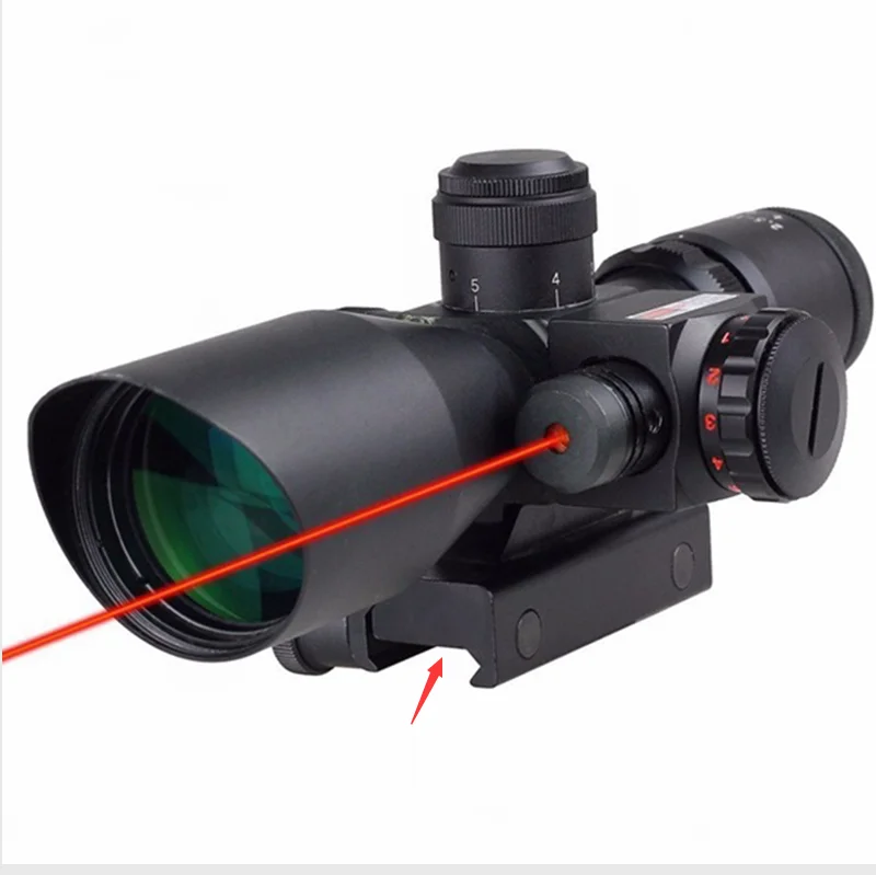 

Tactical M9 Spotting Scope Mil-dot Dual Illuminated Scope 2.5-10x40E Red & Green Rifle Scope