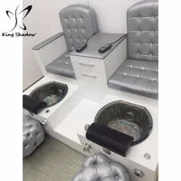

Luxury crystal pedicure chair spa double seat pedicure chairs in nail pedicure