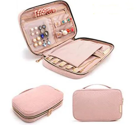 

Best selling jewelry case jewelry bag jewelry Organizer Bag for girls travel, Pink
