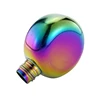 1oz round metal flask gift set aerator rainbow color whiskey fasion key ring hip flask glass bottle