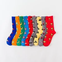 

High Quality Mens Crew Socks Superhero Print Cotton Socks New Cartoon Hot Sale Male Novelty Marvel Socks Wholesale