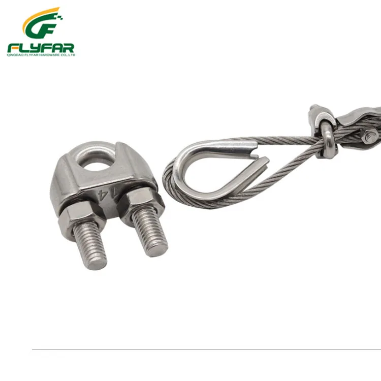 
Stainless Steel 316 304 Wire Rope Clamp 