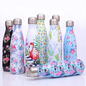 Image of Custom logo stainless steel double wall vacuum water bottle/sports vacuum cola sublimation gym bottle
