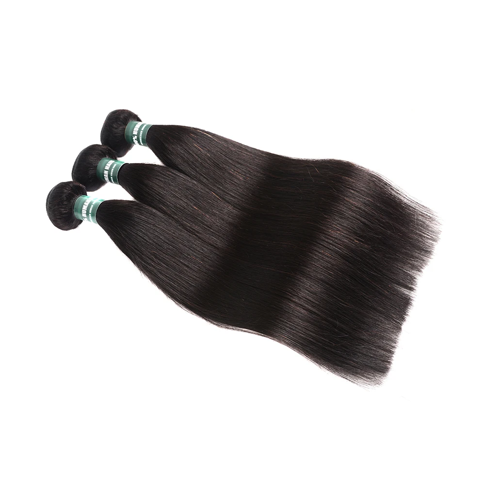 

100% remy natural hair bundles wholesale price virgin brazilian straight hair extensions human hair, Natural color 1b