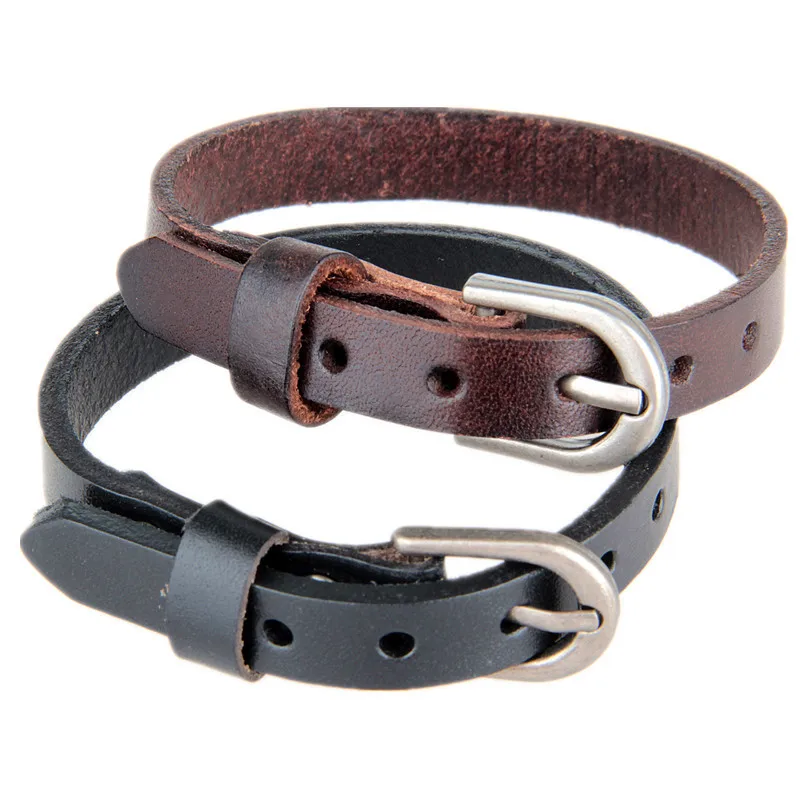 

2019 New Simple Design Cool Adjustable Real Colorful Leather Bracelet For Sale, N/a