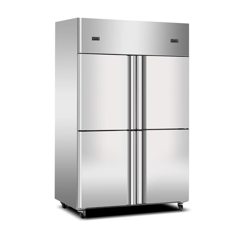 
Commercial vegetable Refrigerator 4 Doors Stainless Steel freezer for seafood & meat 