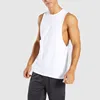 Cheap Price 100% Cotton Singlet For Men Plain Tanktop In White
