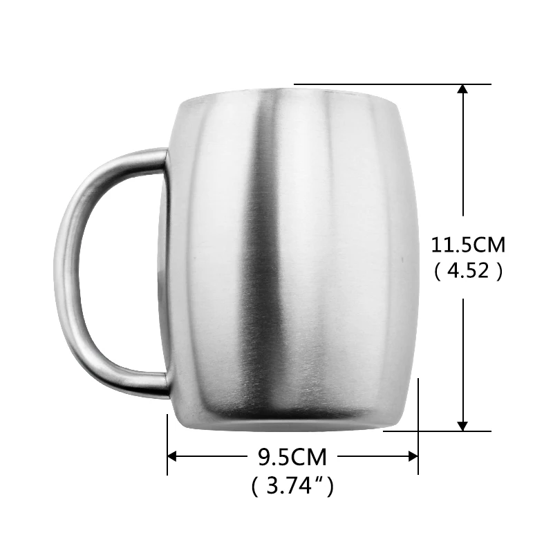 

Z 556 14oz / 400ml Mug Stainless Steel Coffee Beer Cup Double Wall Water Mug Mugs For Home Bar