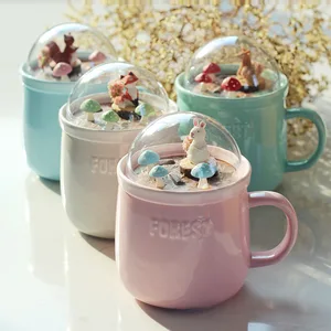 Image of Creative Forest Microview 3D Animal Design Ceramic Lovely Tea Cup Gift Coffee mugs for Male and Female Students