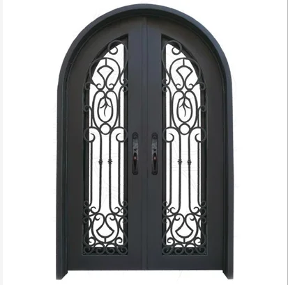 Steel Arched Double Entry Doors Fd 587