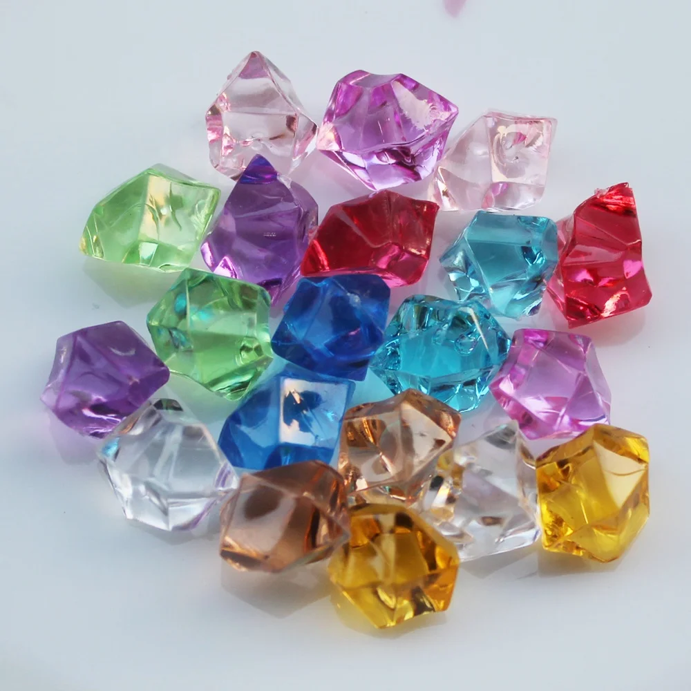 

Plastic Transparent Vase Decorative Stone Rock Acrylic Gem Stone FishBowl Home Wedding Decoration, Clear color or customized