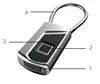 Portable Smart Electronic Bags Biometric Recognition fingerprint padlock for Luggage