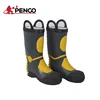 natural rubber Fire fighting boots safety boots with cotton inner for winter