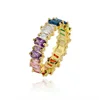 cz unique rainbow crystal colorful luxury moonstone jewelry set ring