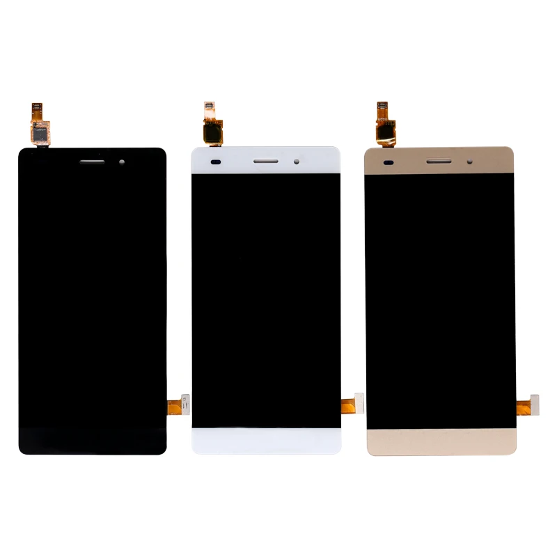 

Free Shipping Mobile Phone LCD For Huawei P8 Lite Display With Touch Screen Digitizer Assembly Replacement, Black white gold