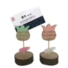Easter Wooden Rabbit name card holder with clips wooden crafts business card holder