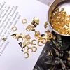 Gold Metal Nail Art 3D DIY Rhinestones Jewelry Gems Mix Nail Art Decoration Glitter