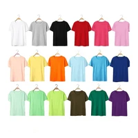 

18 color combed cotton short sleeve custom oem logo advertising big size plain blank men T-shirt