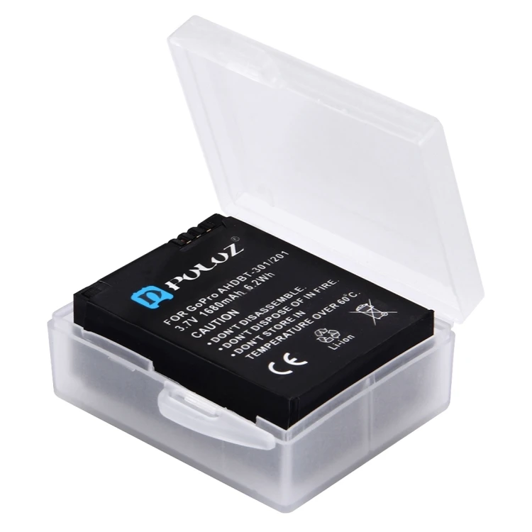 

PULUZ Hard Plastic Transparent Battery Storage Box for GoPro HERO5 AHDBT-501 /3+ /3 Battery AHDBT-301/201