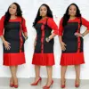 H & D New Arrival African Casual Dresses Plus Size Pleated Dress For Lady