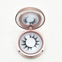 

Wholesale 3D Mink Fur Lashes with Rose Gold Mirror Plastic Round Case