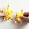 2019 Creative make fun of vent chicken key chain squeeze layer chicken parody under layer pressure kid toys LYF