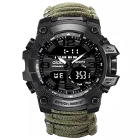 

Addies Field Survival Rope Dual Time Shock Sport Watches For Men