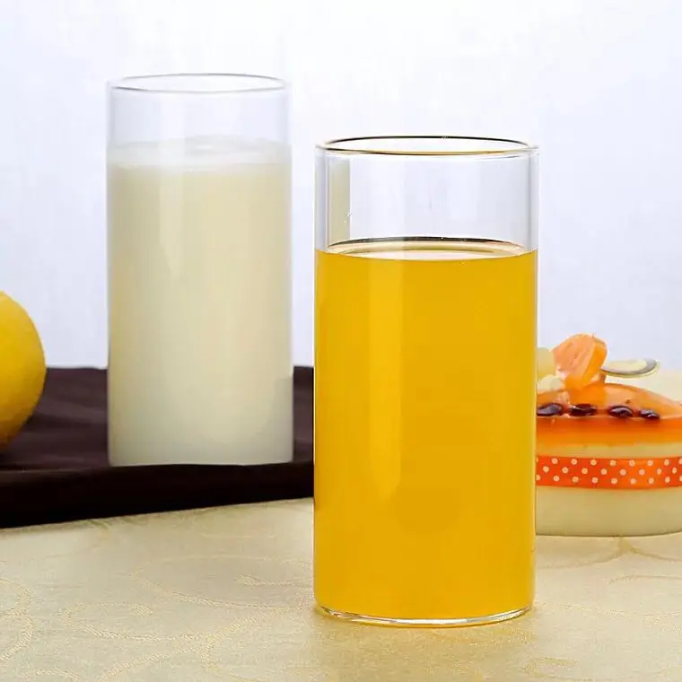 
transparent glass water glass Straight through cylindrical glass is popular in 2019 