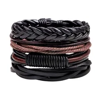 

Handmade Multilayer Wrap Rope Bracelets & Bangles mens leather bracelets 2019 Fashion Jewelry Charm Vintage Boyfriend Gift