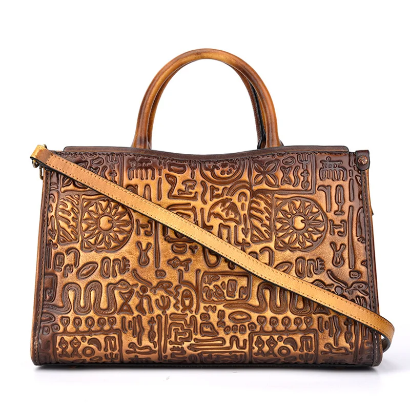 

custom vintage genuine italian leather handbag luxury cowhide shoulder bags