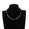 Wholesale Price Rainbow Color 18k Gold Necklace Beautiful Jewelry For Women