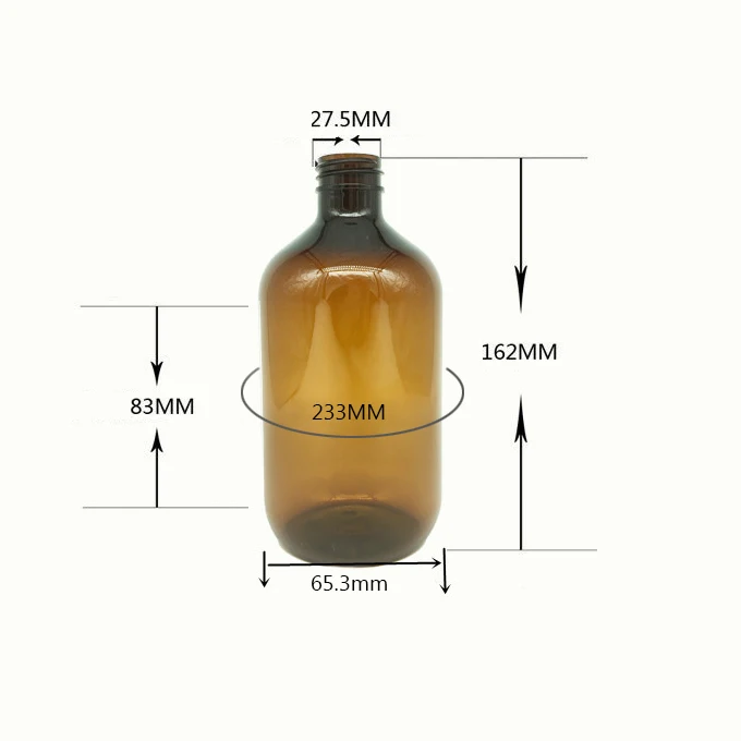 
Custom logo large white amber green translucence 500 ml pet shampoo bottle 