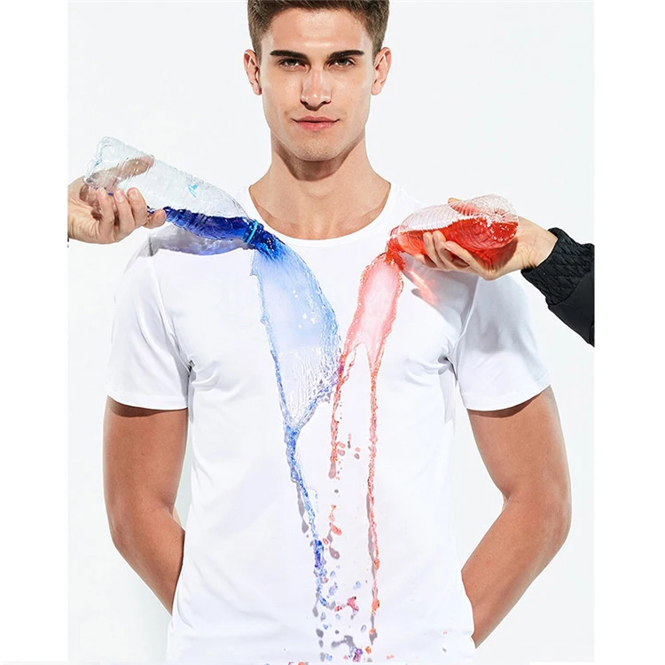 

2019 Fitness Hipster Tshirt White O Neck Hydrophobic T Shirt For Men, Customized