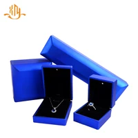 

XIANGYU Wholesale Custom Luxury Led Light Blue Plastic Jewelry Gift Box With Logo