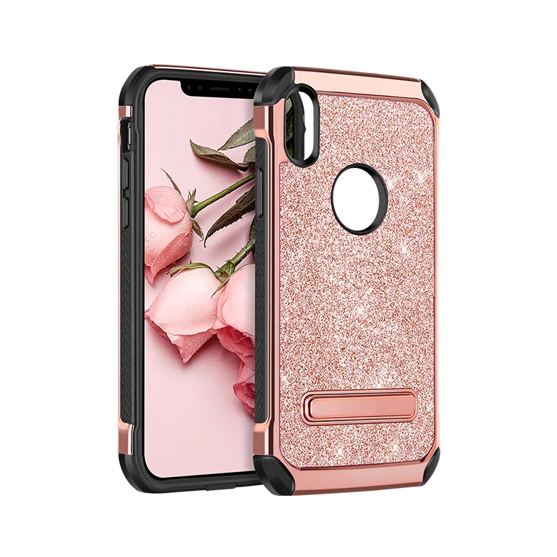 

Bentoben Hign Quality Slim Glitter cover protective case for Phone XS Max 6.5, Rose gold