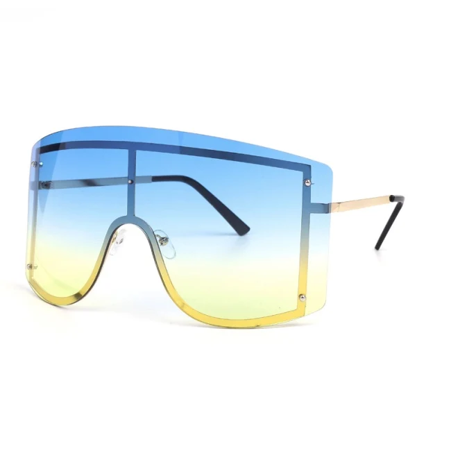 

Wind And Sun Shield Designer Transparent Glasses Oversize Clear Sunglasses