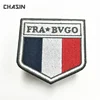 Custom stick-on pocket France flag embroidered badge patch