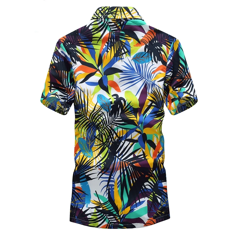 

Private Label Custom Shirts Camisa Masculina Summer New Blouse Beachwear Men Shirts Hawaiian