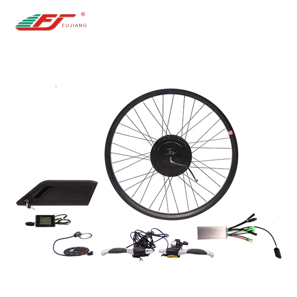 

New model 500w 750w 1500w rear hub motor electric bike kit with 48v battery included, The wheel's color can be customized