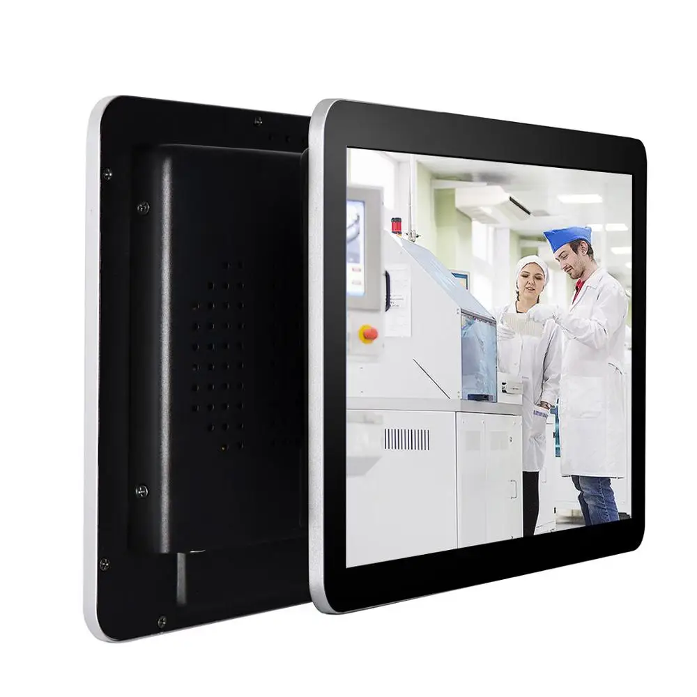 

14inch open frame rugged touchscreen industrial monitor with interactive lcd, Black/white/silver