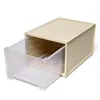 colorful drop down front clear plastic folding shoe boxes container