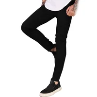 

C4666 Trend men's black Slim jeans casual pencil trousers jeans