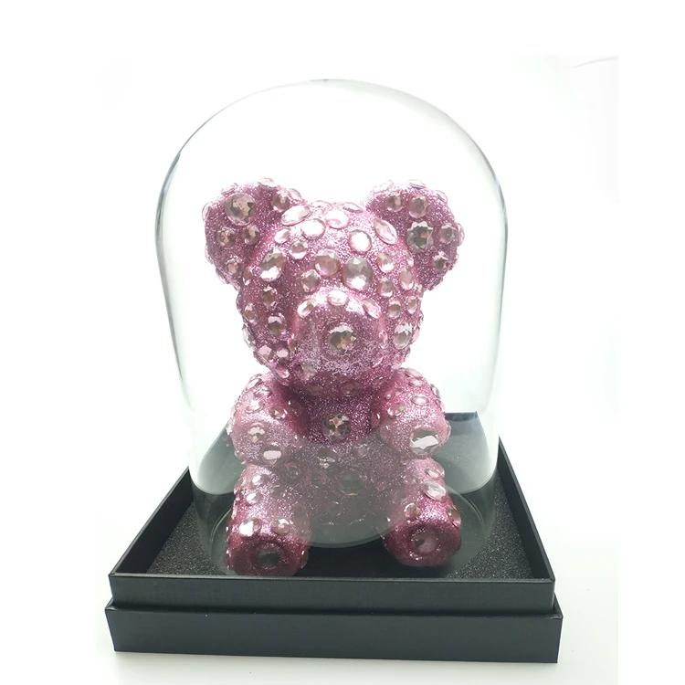 glass graduation teddy bear