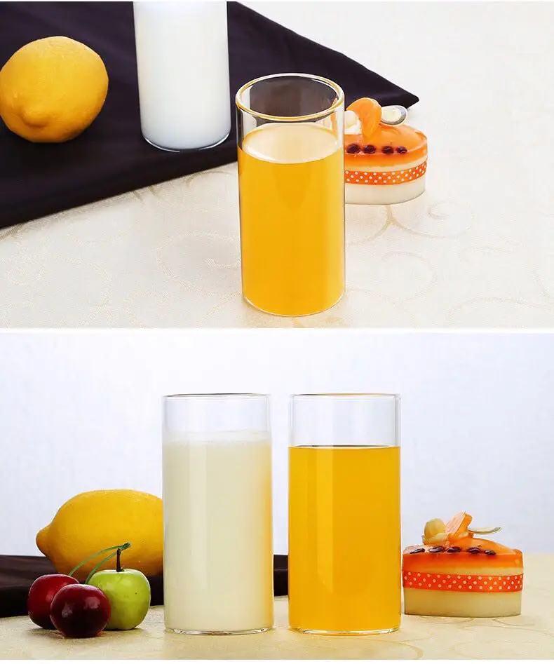 
transparent glass water glass Straight through cylindrical glass is popular in 2019 