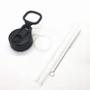 wide mouth flask straw flip top cap set with straws brush silicone loop