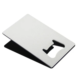 Image of Hot Search Wallet Size Stainless Steel Brushed Credit Card Metal Blank Bottle Opener Business Card