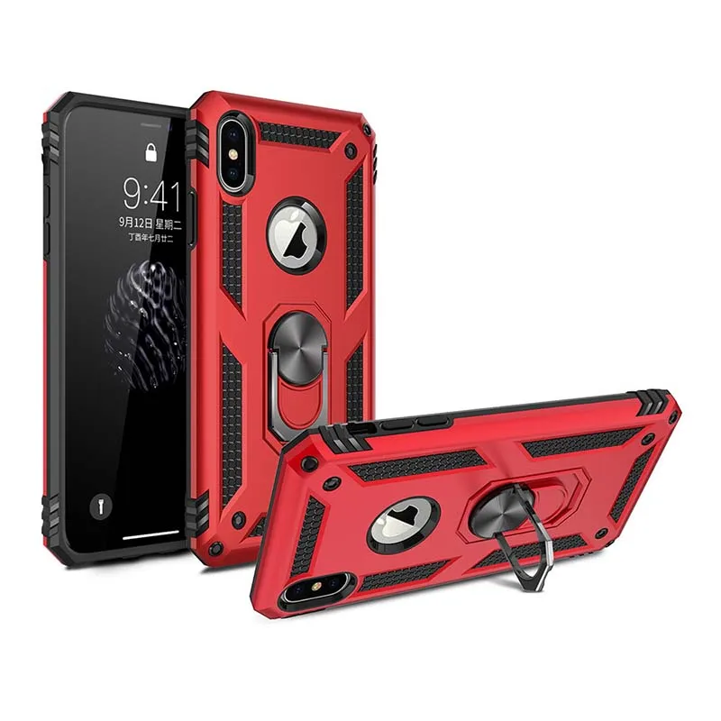 

Colorful Case Phone For iPhone Shockproof Phone Cover Mobile Rugged Mobile Phone Accessories For iPhone XR Military Ring Case, N/a