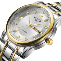 

Large dial men's steel belt quartz watch business luminous waterproof watch double calendar casual men's watch can be customized